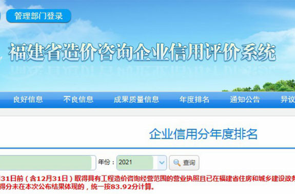 福建省造价咨询企业信用评价排名：尊龙时凯位列前十